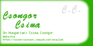 csongor csima business card